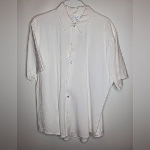Vtg Vacation short sleeve white button down shirt from Mexico XL